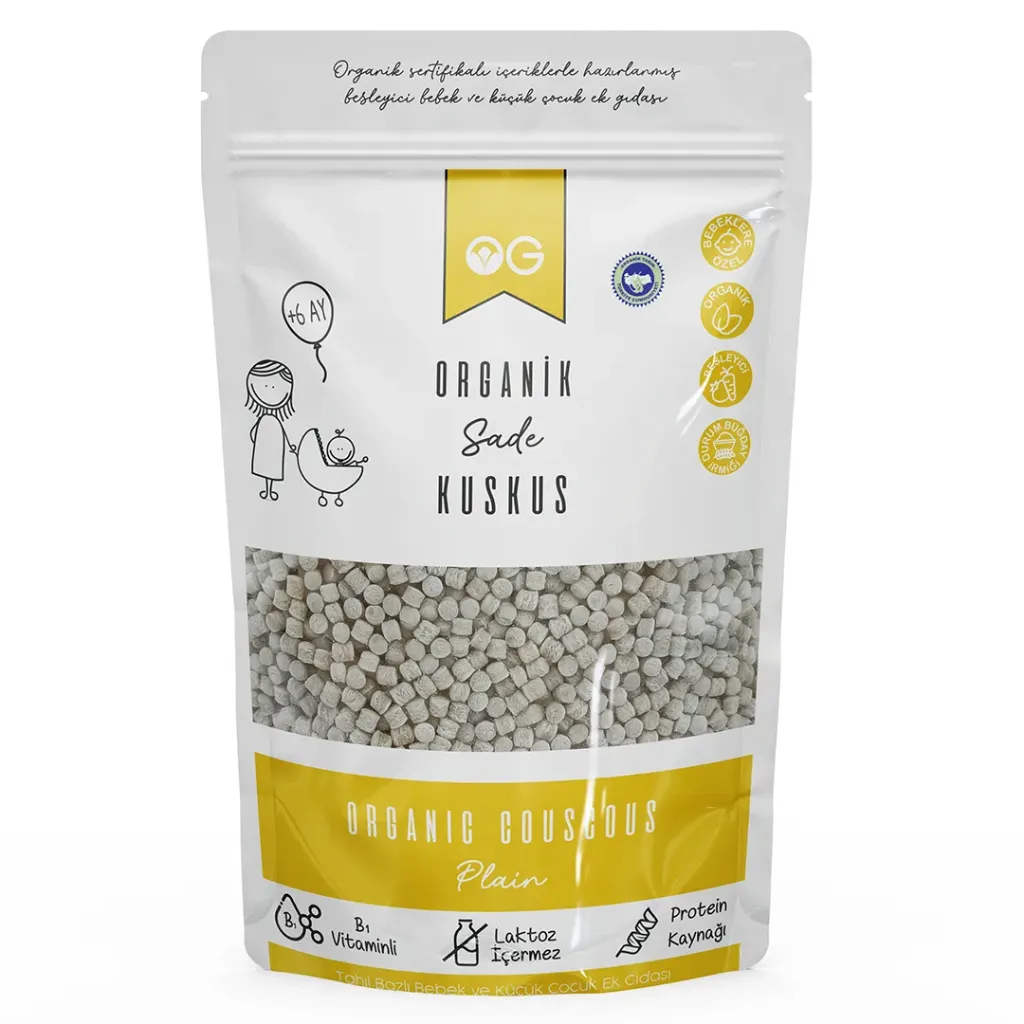 [8682792209568] Og Natural Organik Sütsüz Yumurtasız Bebek Kuskus 250gr