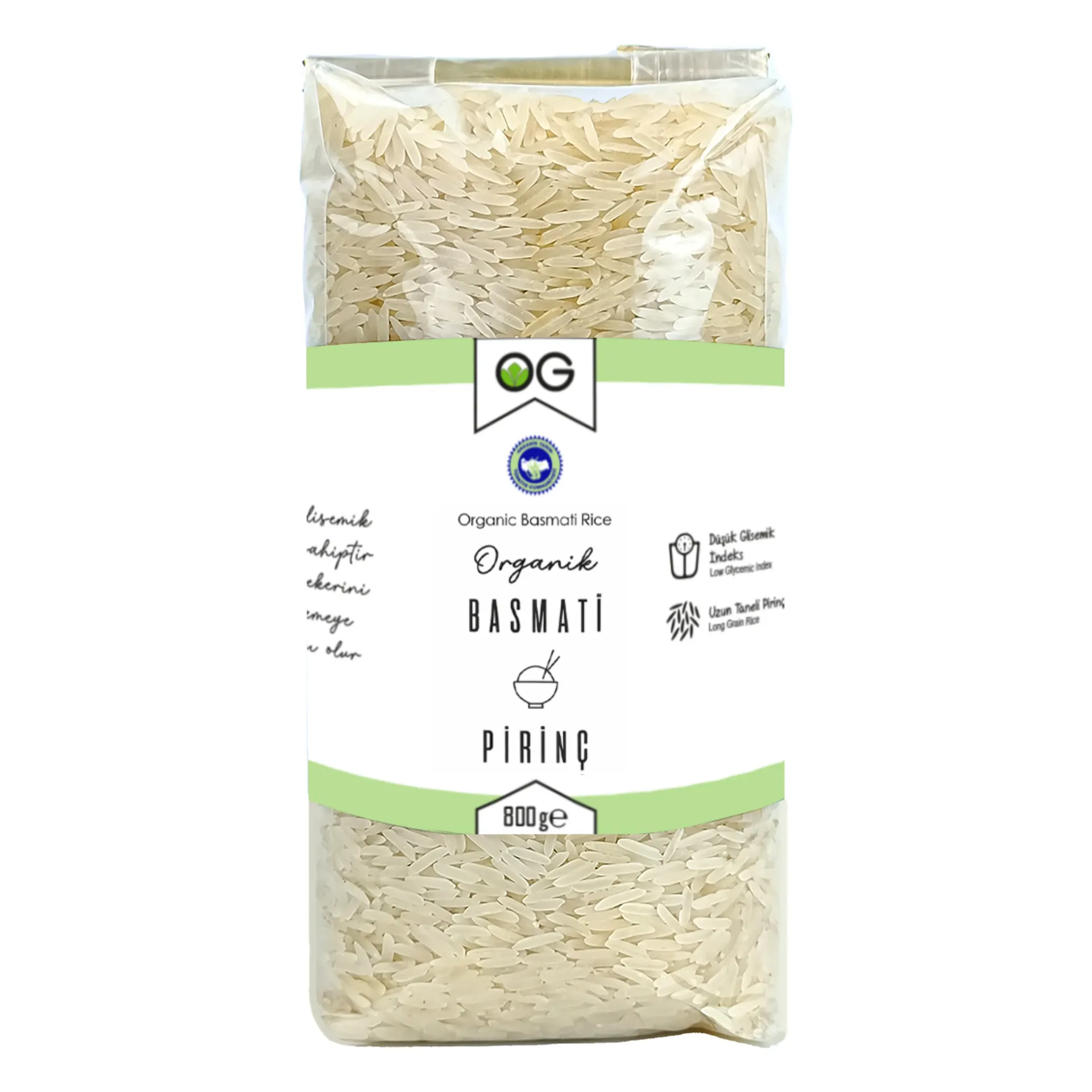 [8682792213442] Og Natural Organik Basmati Pirinç 800gr