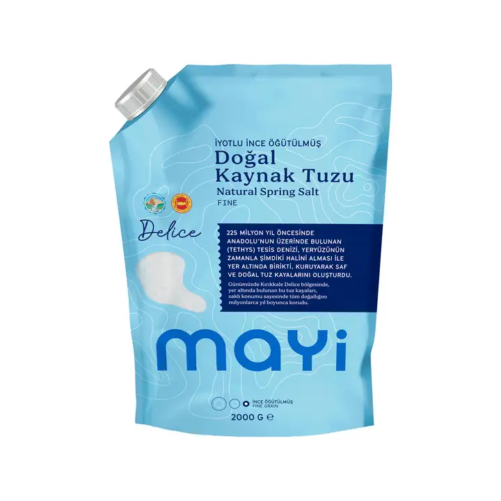 [8681856394141] Mayi Doğal İyotlu Öğütülmüş İnce Kaynak Tuzu 2000gr
