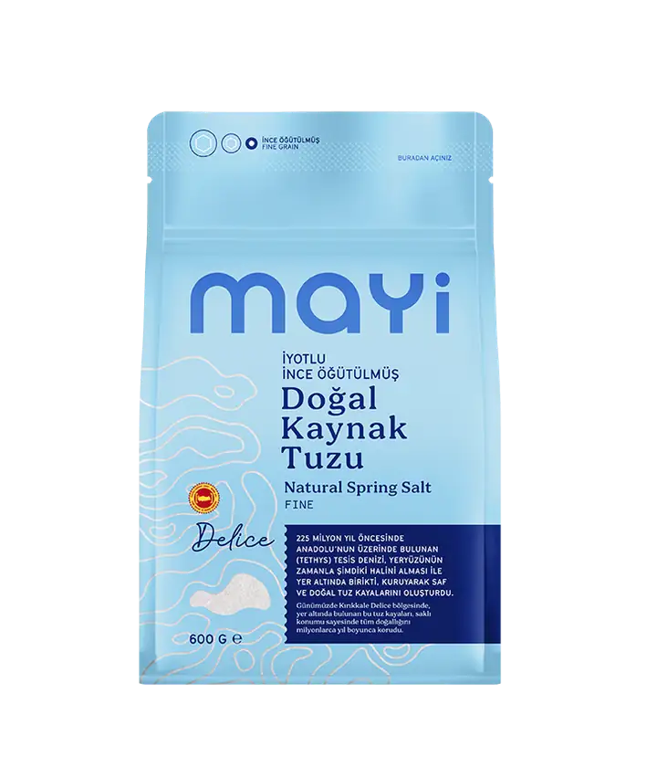 [8681856394035] Mayi Doğal Tuz (Öğütülmüş Sofra Tuzu, İyotlu) 600gr