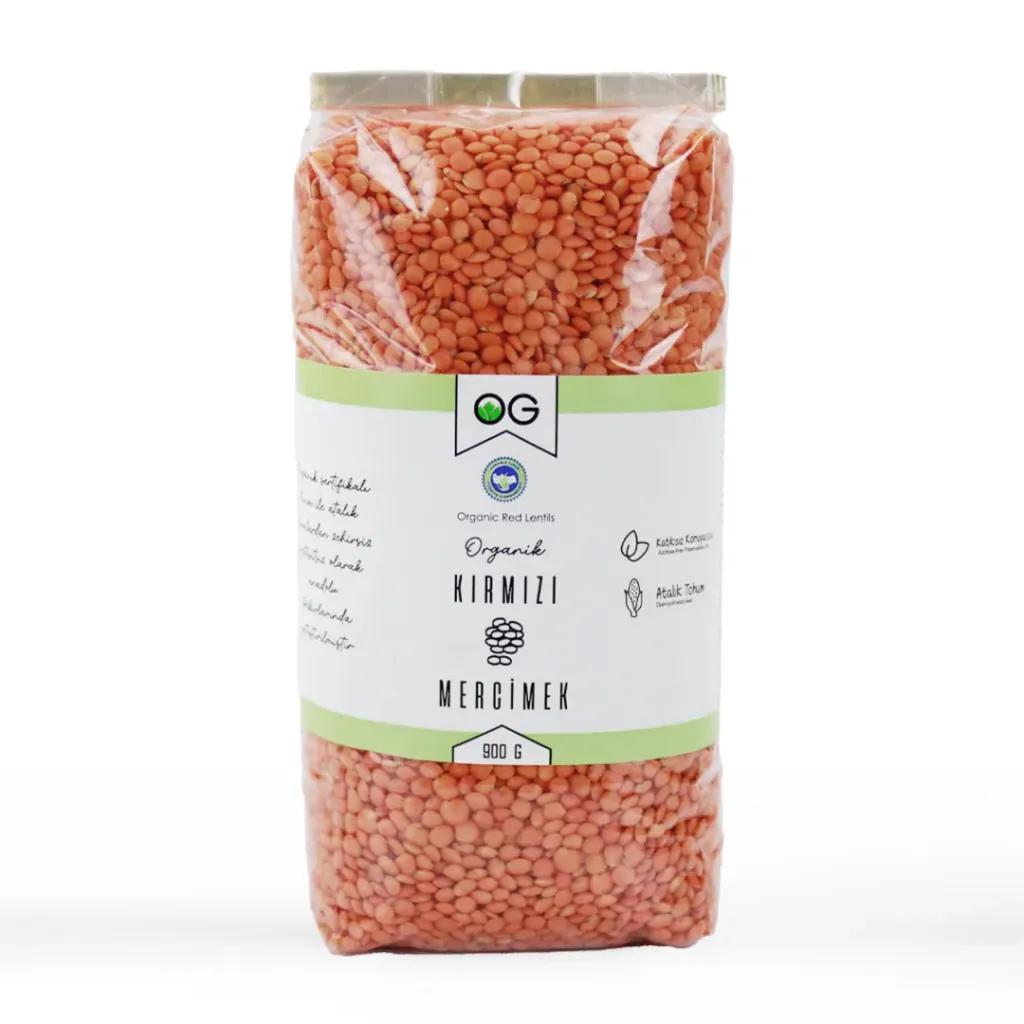 [8682792206949] Og Natural Organik Kırmızı Mercimek 900gr