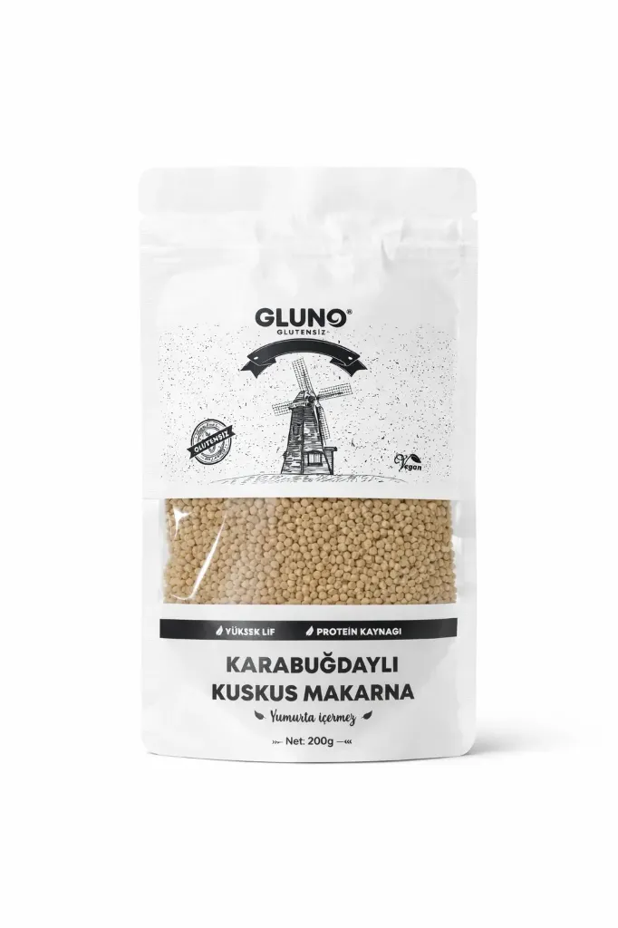 [8681942022798] Gluno Glutensiz Karabuğdaylı Kuskus Makarna 200g