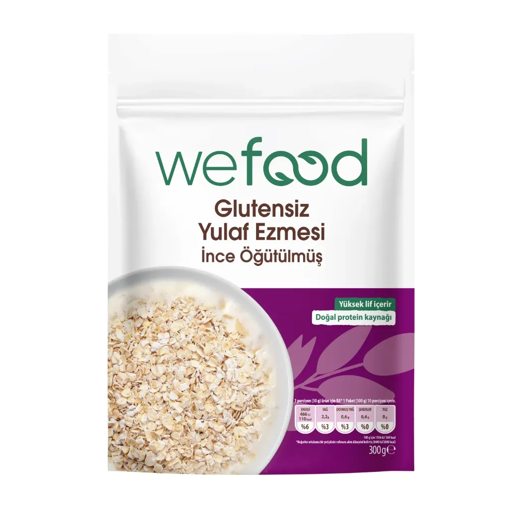 [8683347034826] Wefood İnce Öğütülmüş Glutensiz Yulaf Ezmesi 300gr