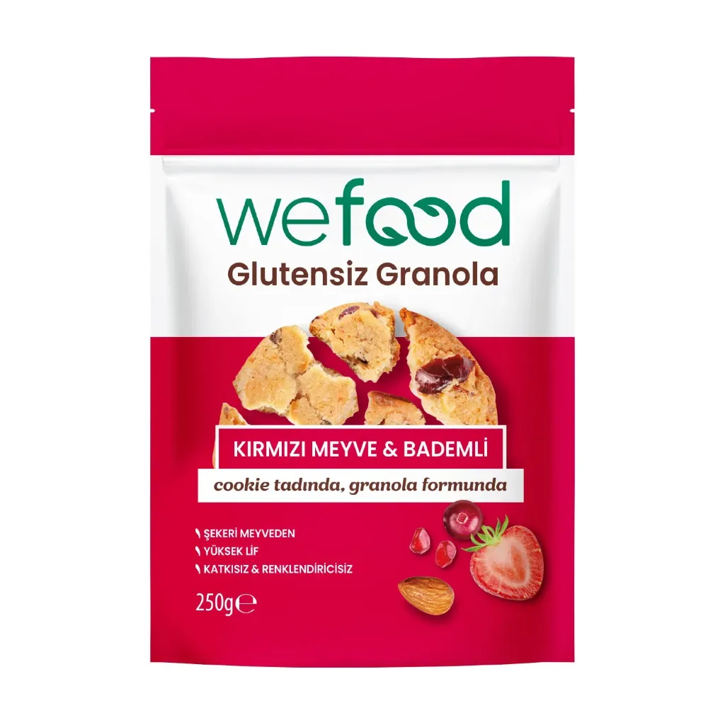 [8683347035397] Wefood Glutensiz Granola Badem&Kırmızı Meyve 250gr