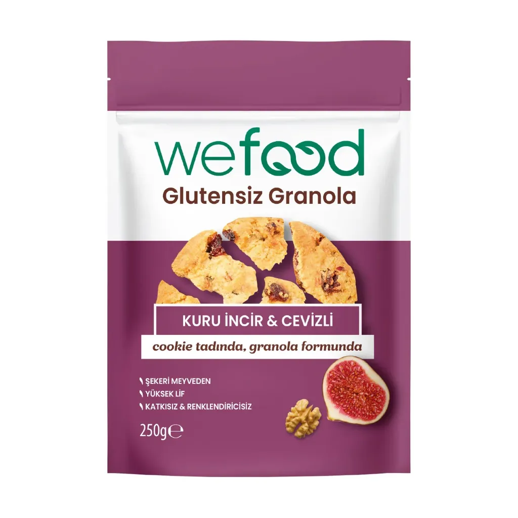 [8683347035403] Wefood Glutensiz Granola Kuru İncir&Cevizli 250gr